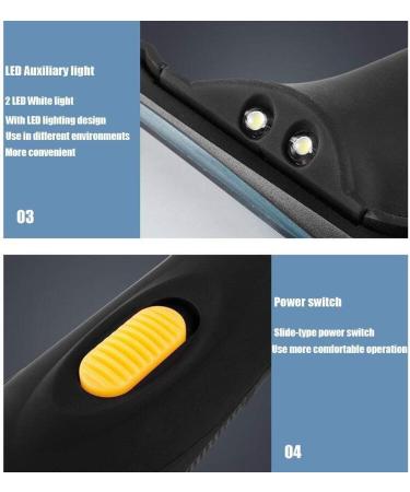 Handheld Glass - 10 Times Magnification Large Glass with 2 Bright LED Lights Suitable for Small Prints Good Times - Buy Online on GoSupps.com