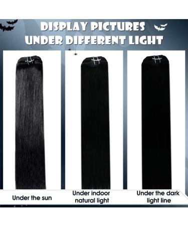 Hetto Clip In Extensions | Real Remy Hair | 30 cm Black Hair Recovery | 80g #1 Black - Buy Online on GoSupps.com