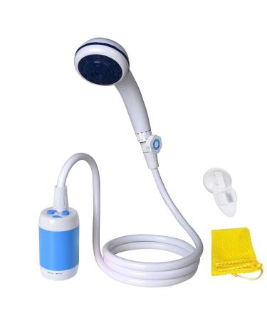 Iron Hammer Portable Shower Electric Shower Camping Shower with Shower Head Shut Off Valve Blue