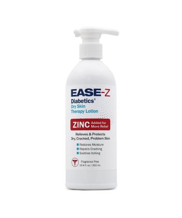 Ease-Z Diabetic Lotion for Dry Skin. ZINC and Shea Butter Relieves Dryness Reduces Redness and Soothes Irritation and Itching. Long-Lasting. 10.9 oz.