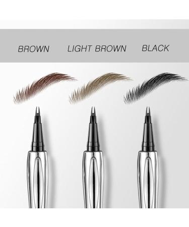 3 Pcs Cooklesa Eyebrow Natural Waterproof Eyebrow Pen with Microfine Tip 2-in-1 Dual-Ended Microblading Eyebrow Pen Two-Pronged Eyebrow Pencil (#02 Light Brown) - Buy Online on GoSupps.com
