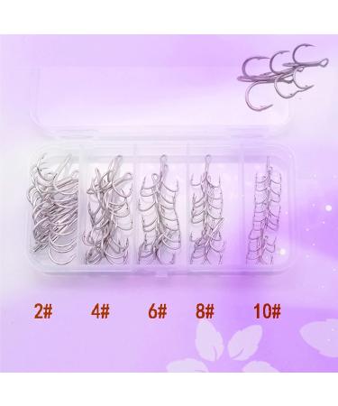 Drilling Hook Fishing Set - Carbon Steel Treble Hooks for Saltwater | 50-Piece Mixed Sizes #2 #4 #6 #8 #10 - Buy Online on GoSupps.com