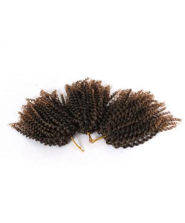 Buy 3 Packs Eunice Hair Marlybob Kinky Curl Hair Extensions - 8 Inch Crochet Braids (1B 27) - Curly Corrugated 20.32 cm for International Shipping - Buy Online on GoSupps.com