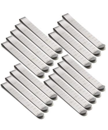 Sewing Clips Set - 20 Stainless Steel Hemming Clips with 3 Inches Measurement Ruler - Quilting Supplies - Buy Online on GoSupps.com