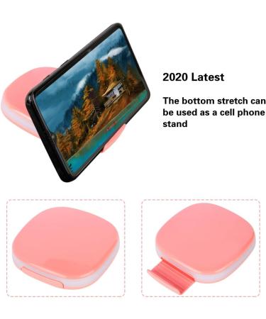 Yixin LED Travel Makeup Mirror 1x/5x Magnification Portable Compact Small 3.5 Wide Illuminated Folding Mirror - Daylight LED, USB Charging - Pink - Buy Online on GoSupps.com