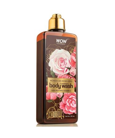 WOW Skin Science Moroccan Rose Otto Body Wash - Maximum Hydration For Smooth, Healthier, Softer Skin For Men, Women, Teen - For Dry Skin Relief - Subtle Flowery Scent - Sulfate, Paraben, Silicone Free - 250 mL