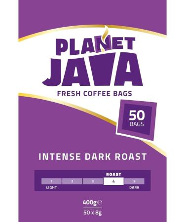 Planet Java Intense Dark Roast Coffee Bags - 50 x 8g Bags - Buy Online on GoSupps.com