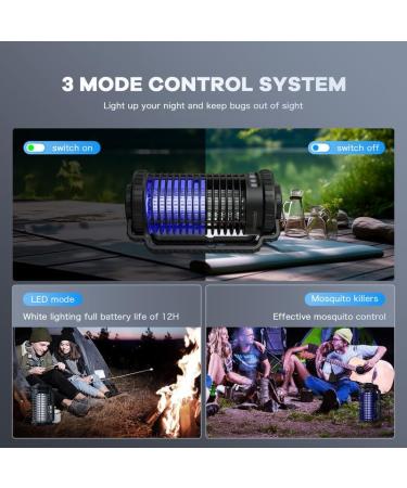 Solar Bug Zapper for Outdoor Indoor 4200V UV Mosquito Killer Lamp Waterproof Electronic Mosquito Zapper Fly Catcher Traps Fly Zapper Insect Killer Mosquito Trap for Kitchen Balcony Patio Camping - Buy Online on GoSupps.com