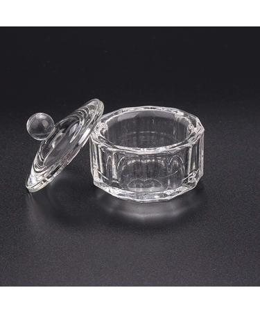 JIHUOO 2 Pieces Clear Dappen Glass Nail Art Cup - Premium Liquid Powder Dish with Lid for Perfect Nail Design - Buy Online on GoSupps.com
