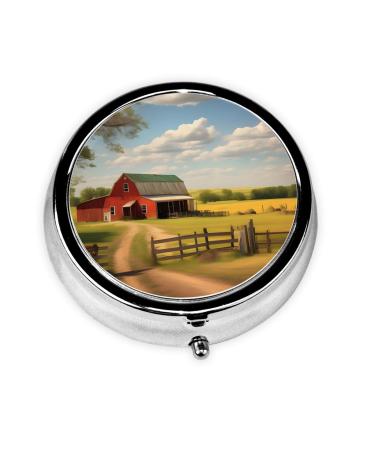 Ranch Viewround Pill Box 3 Compartment Round Pill Box Organizer * Portable Travel Pill Box for Traveling.