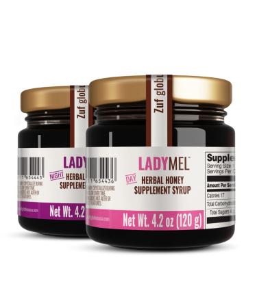Zuf Globus: LadyMEL Day and Night Honey Supplement | Menopause Support | Helps Calm Symptoms | Promotes Better Sleep (2 count)