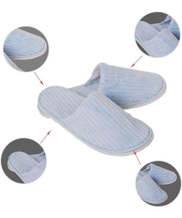 Zjone 5 Pairs Disposable Guest Slippers - Universal Size High-Quality Anti-Slip Coral Fleece for Hotels & Parties - Buy Online on GoSupps.com