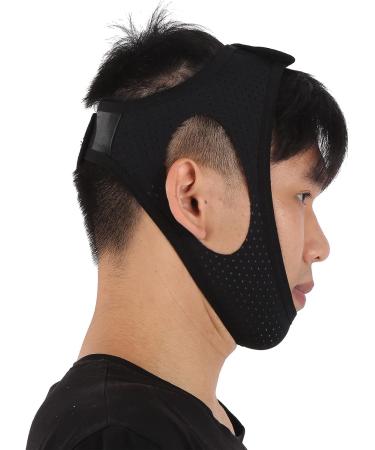 Anti Snore Chin Strap | Adjustable Snoring Solution for Men & Women | Effective Mouth Breathing Correction Device (Black - Buy Online on GoSupps.com