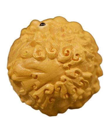 Homsfou Chinese decor tool boxwood handball ing play exercise ball massage massage reusable creative hand exercise ball desktop decoration as shown 4x4.5x4.5cm