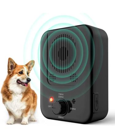 HXWEB PET Anti-Bell Device ultrasound dog repellers and trainers device stop bark anti-bell medium safe & effective dog barking outdoor deterrent outdoor area for large medium small dogs black