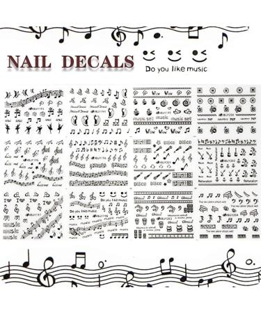 3D Musical Note Nail Sticker Set - Black Notes Decals for Musical Manicure - Buy Online on GoSupps.com