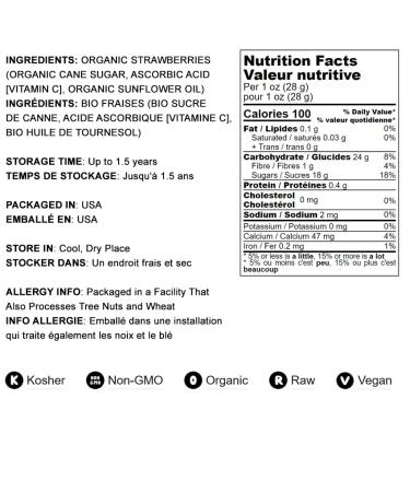 Organic Dried Strawberries by Food to Live | Non-GMO Sweetened Unsulfured Vegan | Product of USA | 1lb Bulk Pack - Buy Online on GoSupps.com