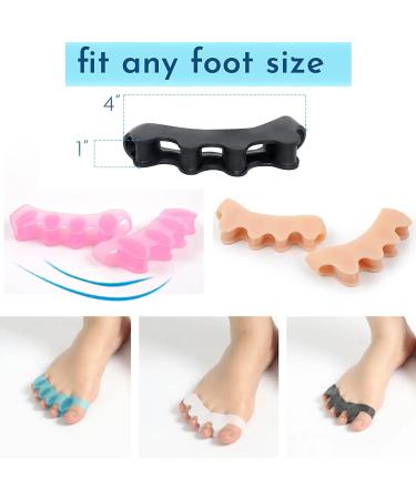 Toe Separators Spacers for Men and Women - Bunion Pads Yoga Toes Hammer Toe Corrector (Pink) - Buy Online on GoSupps.com