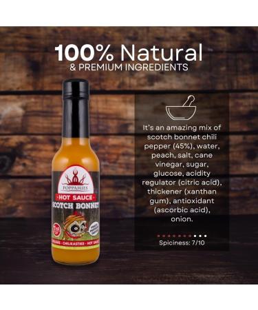 Poppamies Scotch Bonnet Hot Chili Sauce - Spicy 7/10 - 150ml | Shop Internationally! - Buy Online on GoSupps.com