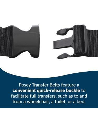 TIDI Posey Transfer Belt Black with Green Economy Model - Extra-Wide Soft Nylon | Gait Transfer Belt for Nurses, Therapists & Caregivers - Buy Online on GoSupps.com