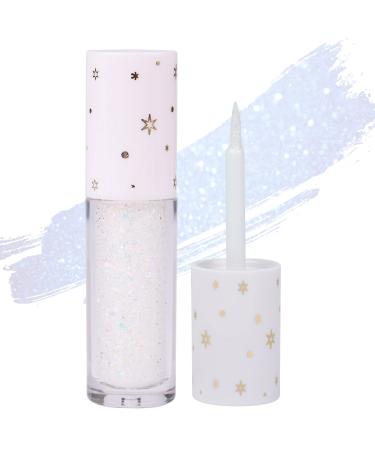 wiwoseo Liquid Eyeshadow Glitter Korean Makeup Diamond Highly Pigmented Eyeshadows Japanese Natural Korean Eye Glitter Shining Eyeshadow Long Lasting Eyeshadow Cosplay Makeup (Galaxy) A-Galaxy