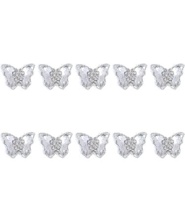 FEIlei 10Pcs Nail Jewelry Zircon Nail Art Rhinestones Nail Decors Crystals Diamond Gems - Buy Online on GoSupps.com