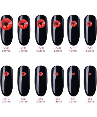 YHMQ 576 pcs Red Rhinestones for Nails - SS30 Nail Crystals (6.4-6.5mm) | Premium Nail Art Supplies - Buy Online on GoSupps.com