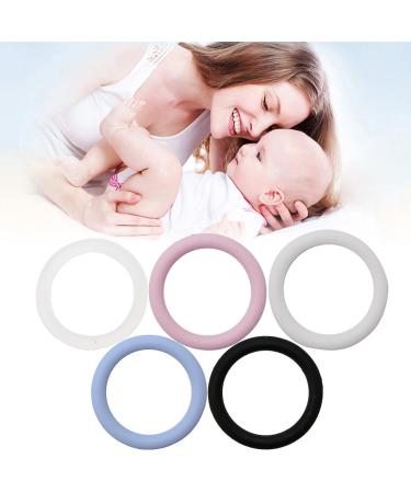 llwei258 5pcs O-rings Silicone Baby Pacifier Chain Clips Adapter Holder for MAM