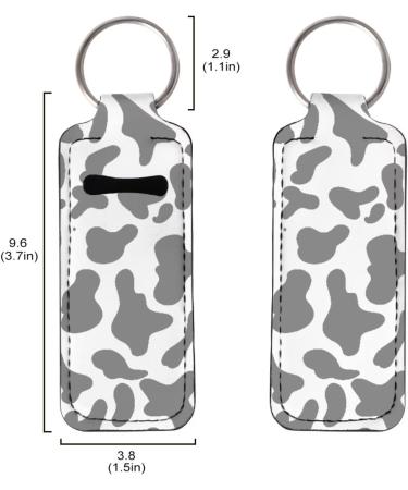 COEQINE Chapstick Keychain for Women and Girls - Lip Balm Holder - Lipstick Holder - Keychain Gray Cow One Size - Buy Online on GoSupps.com