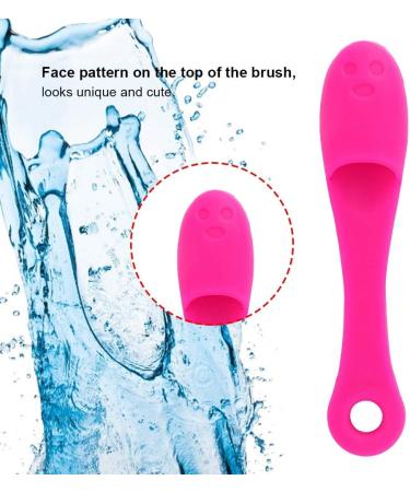 Qukaim Face Cleansing Brush Silicone Face Cleansing Finger Brush Pore Cleaner for Blackhead Removal Dark Rose Red - Buy Online on GoSupps.com