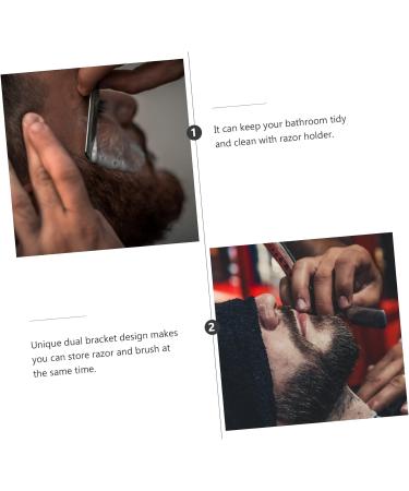 Minkissy Metal Razor Stand - Shaving Brush Holder & Organizer for Safety Razor | Premium Beard Care Accessories - Buy Online on GoSupps.com