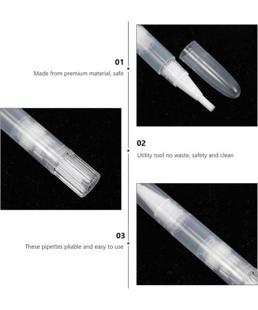 Fomiyes 10-Piece Transparent Lip Gloss & Nail Brush Set - Cosmetic Eyelash Growth Liquid Containers - Clear Lip Gloss Accessories for Flawless Application - Buy Online on GoSupps.com