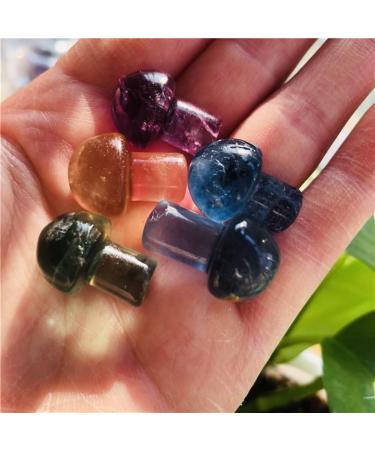 Natural Crystal Rough Natural Rainbow Fluorite Mushroom Quartz Hand Carvedgem DecorationStones (Size : 2cm 3pc) (Size : 2cm 1pc) - Buy Online on GoSupps.com