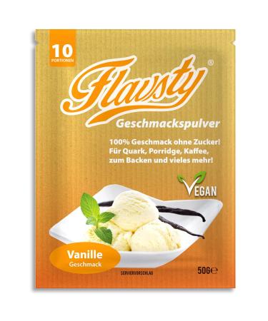 Flavsty Vanilla flavour powder sample 50g (10 portions) Vegan flavour powder without sugar - aroma powder - flavour powder