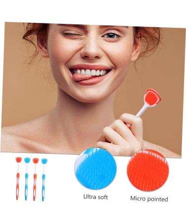 Frcolor 4-Piece Oral Care Cleaning Brush Set - Reusable Scrapers for Adults | International Shipping Available - Buy Online on GoSupps.com