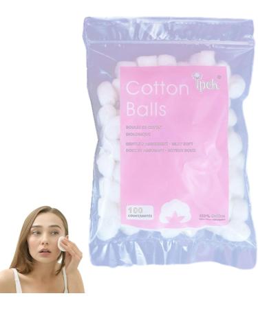 Organic Cotton Balls | Portable Cotton Balls for Face - Makeup Cleaning Tool Absorbent Lightweight for Household Needs Skin Prep Wound Cleansing Everyday 1. About 100 Grains (About 0.5 Grams) - Buy Online on GoSupps.com