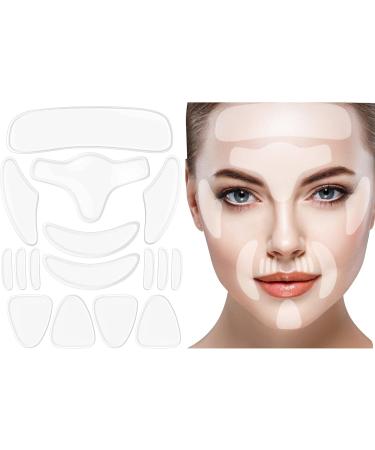 Pufeuoo 16 Pieces Face Wrinkle Patches Silicone Anti Wrinkle Pads Reusable Skin Wrinkles Patches for Smoothing Eye Mouth and Frown Wrinkles - Buy Online on GoSupps.com
