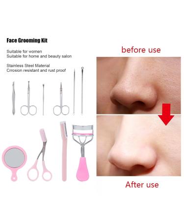 ZJchao 10Pcs Eyebrow Grooming Kit - Professional Eyebrow Trimmer Tweezers Eyelash Curler & Extractor for Women | International Shipping - Buy Online on GoSupps.com