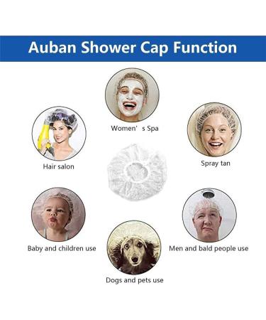 100 Pcs Disposable Clear Plastic Shower Caps - Waterproof Spa, Hotel, Salon, and Travel Hair Protection - Buy Online on GoSupps.com