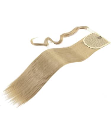 23" Long Straight Wrap Around Ponytail Clip in Hair Extensions One Piece Hairpiece Magic Tape in Pony Tail Extension for Women Ash Blonde - Buy Online on GoSupps.com