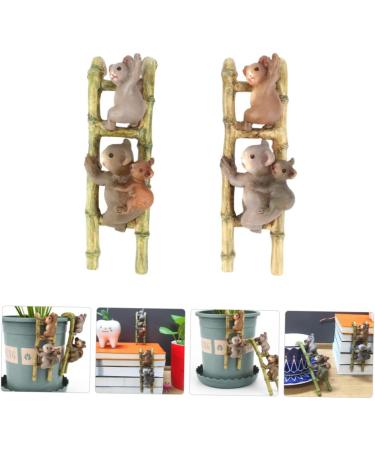 Yardwe Mini Resin Animal Pots - Climbing Koala Flowerpot Ornaments for Home Decor - International Shipping Available - Buy Online on GoSupps.com