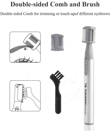 TOUCHBeauty Electric Eyebrow Trimmer - Painless Facial Hair Remover for Women AG-815B (Silver) - Buy Online on GoSupps.com