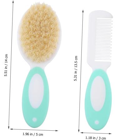 2pcs Baby Brush Set | Infant Hair Care Kit | Toddler Shampoo & Comb Set - Abs Green - Buy Online on GoSupps.com