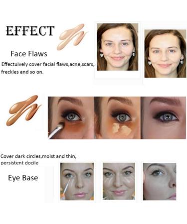 Kybbe Liquid Concealer Cover Wrinkles Freckles Dark Circles Pores Moisturizing Liquid Foundation - Buy Online on GoSupps.com