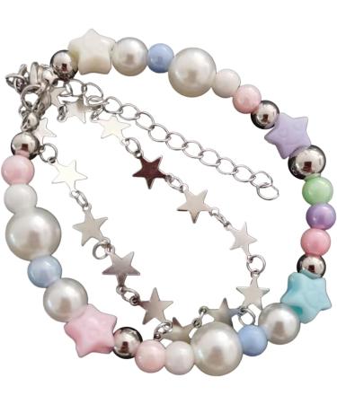 Kuaiyiju Handmade Harajuku Pentagram Bracelet | Trendy Star Trailer Wrist Chain for Women & Teens - Buy Online on GoSupps.com