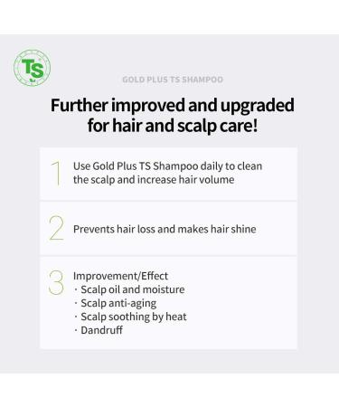 Gold Plus TS Shampoo for Hair Growth & Thickness | Luxury Biotin Formula | For Damaged, Dry, Thin Hair | Silicone Free | 16.9 Fl Oz (SET) - Buy Online on GoSupps.com