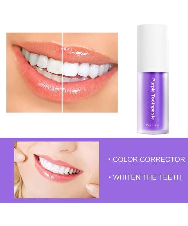 V34 Color Correction Purple Toothpaste - Stain Removal & Whitening Booster (2PCs) | Achieve Brilliantly White Teeth - Buy Online on GoSupps.com