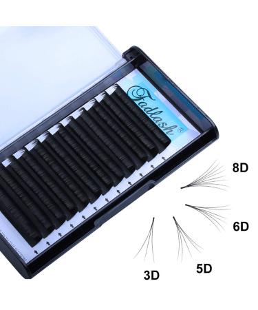 Self-Fan Volume Eyelashes - Easy Fan Lashes for Extensions | 12 Rhine Volume Technology | Silk Extensions (0.07mm DD-14) - International Shipping Available - Buy Online on GoSupps.com