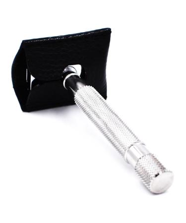 Parker Genuine Leather Double Edge Safety Razor Travel Cover - Black Protective Sheath for Standard Razors - Buy Online on GoSupps.com