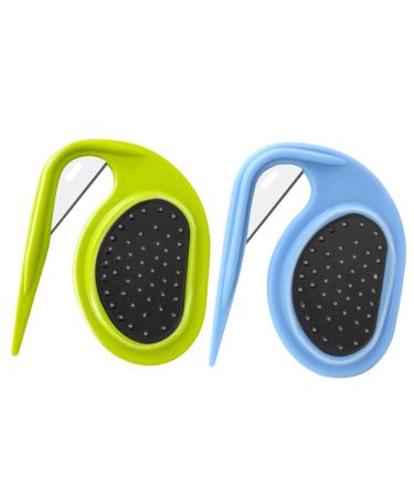 2 pieces of knot comb tool Pet Knotting Comb hair removal tool hair removal comb for cat dog pet combs pet needs to remove matted hair green blue